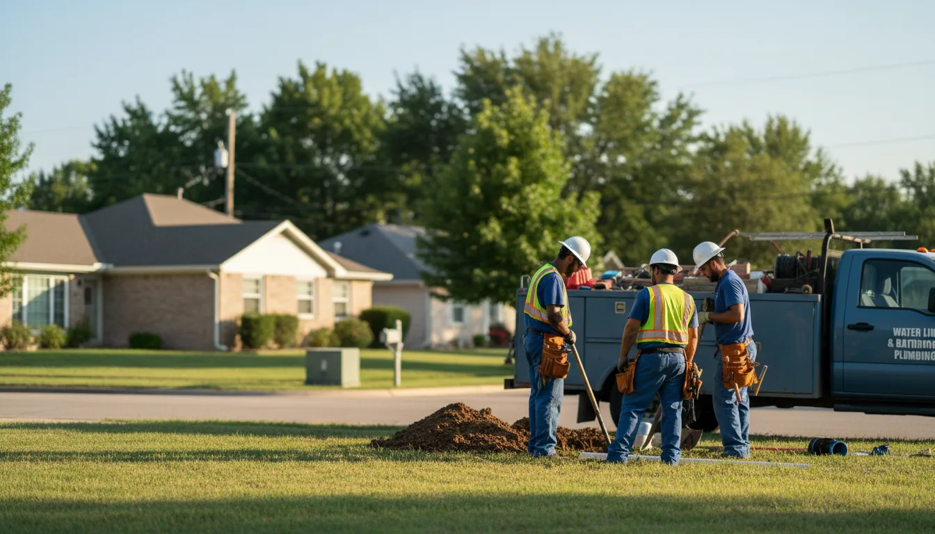 Residential water line and bathroom plumbing service in Clear Lake, IA